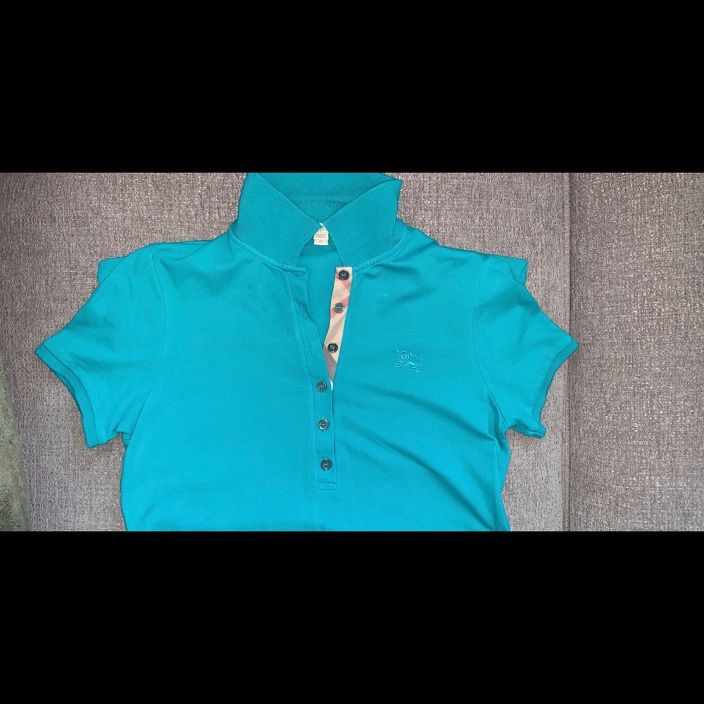Women’s Burberry Brit Polo in Teal